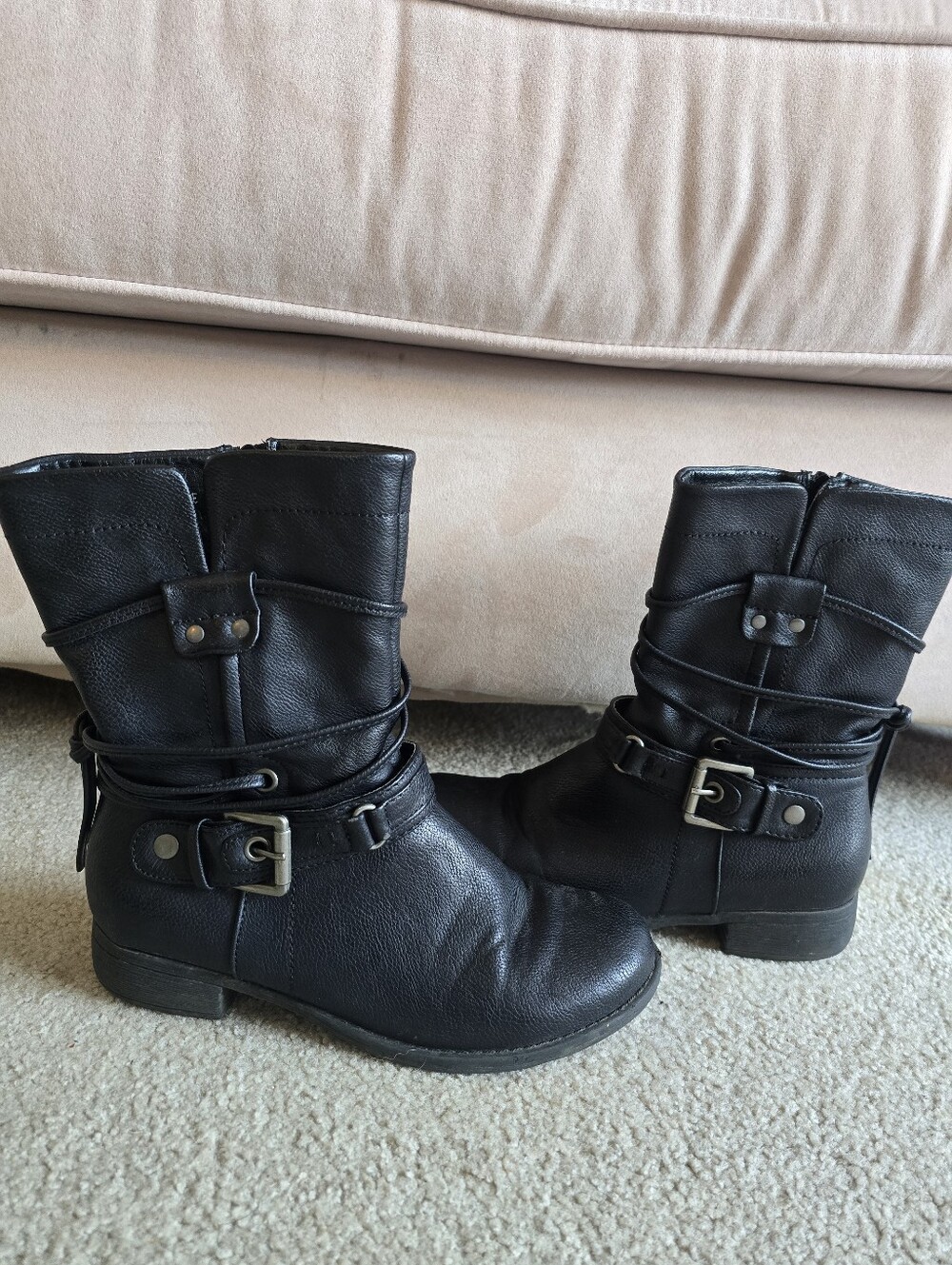 Vangelo Black Moto Biker Boots – EU 37 / US 6.5